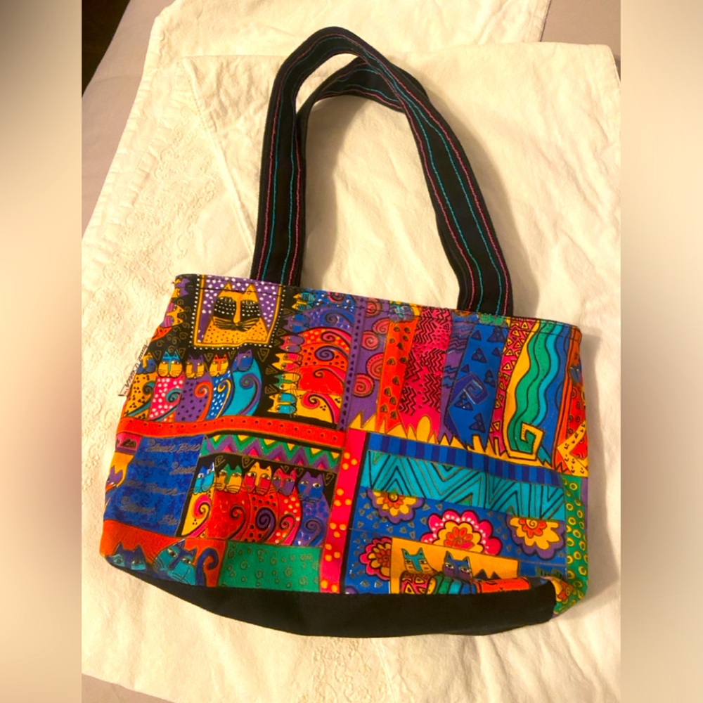 ☘️ Laurel Burch vintage cat bag, purse, tote,  new with tag. Great condition.